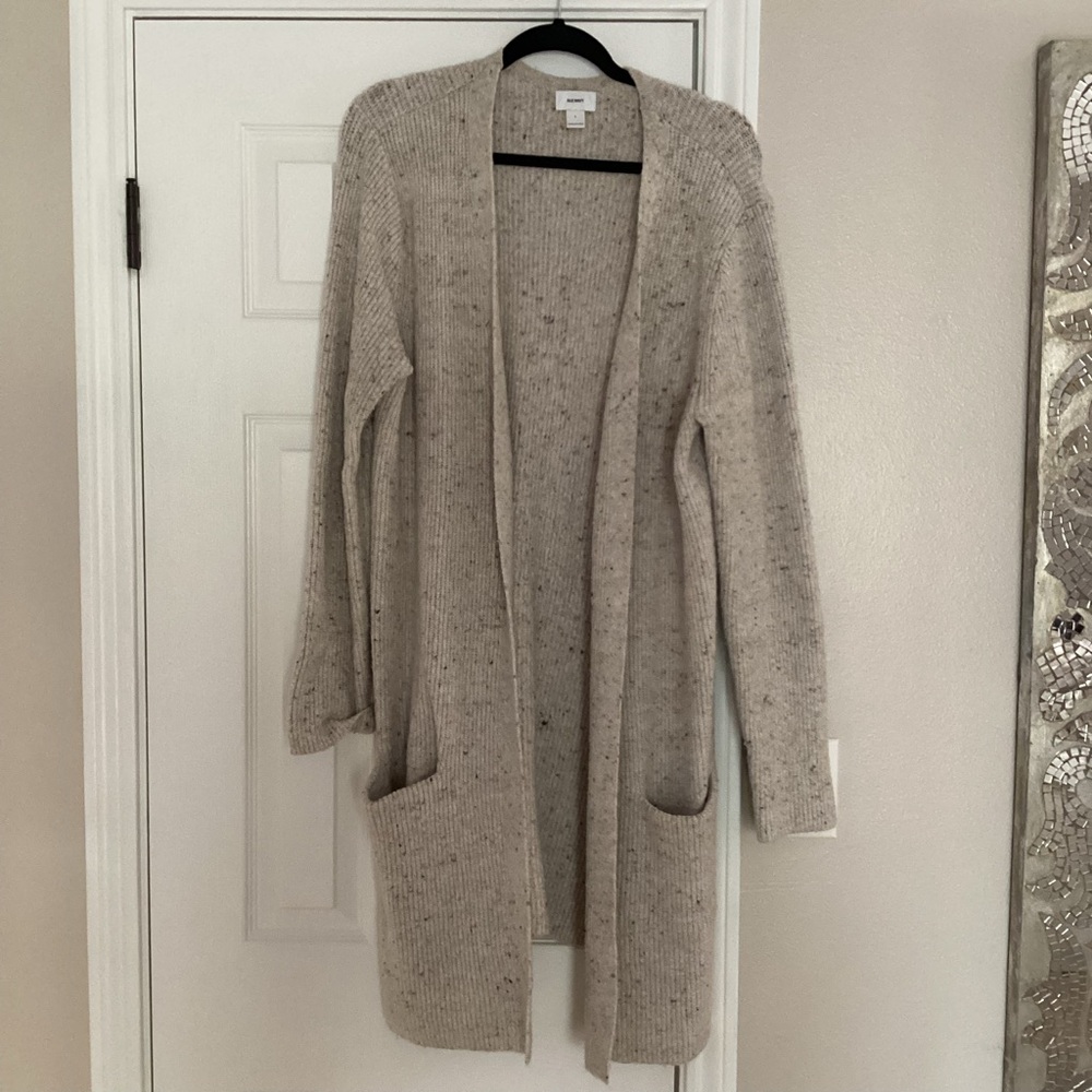 Old Navy Cream Cardigan Sweater Relaxed Fit